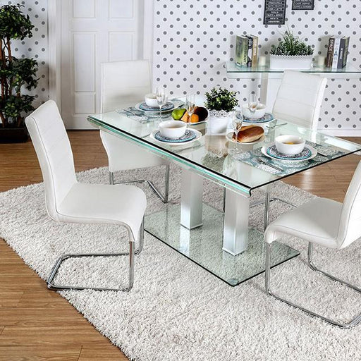 Richfield I Silver/Chrome Dining Table - Furniture Home Store (Hanford, CA)