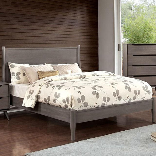 LENNART I Gray & Oak Full Twin Bed - Furniture Home Store (Hanford, CA)