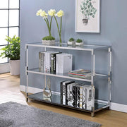 Ludvig Chrome/Clear Sofa Table - Furniture Home Store (Hanford, CA)
