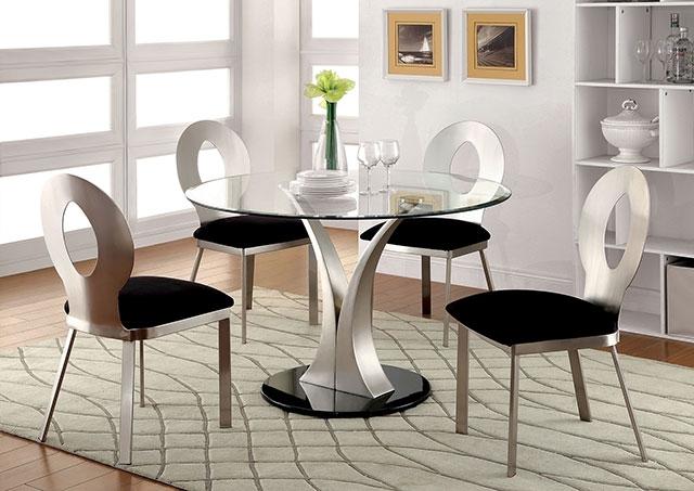 VALO Silver/Black Side Chair (2/CTN) - Furniture Home Store (Hanford, CA)