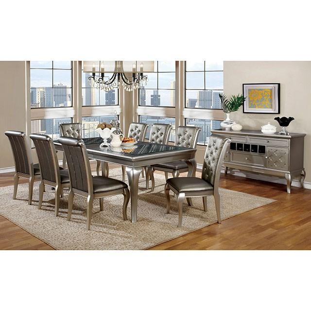 Amina Champagne Dining Table - Furniture Home Store (Hanford, CA)