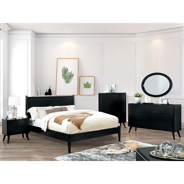LENNART II Black Oval Mirror - Furniture Home Store (Hanford, CA)