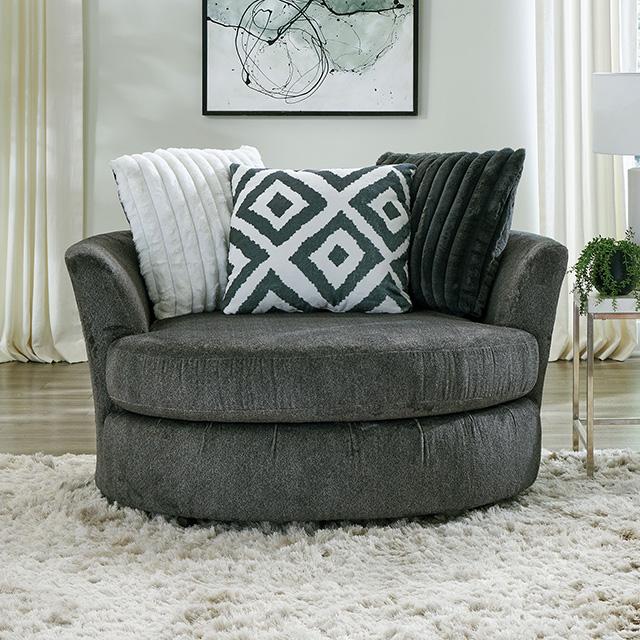 Loughlin Swivel Chair - Furniture Home Store (Hanford, CA)