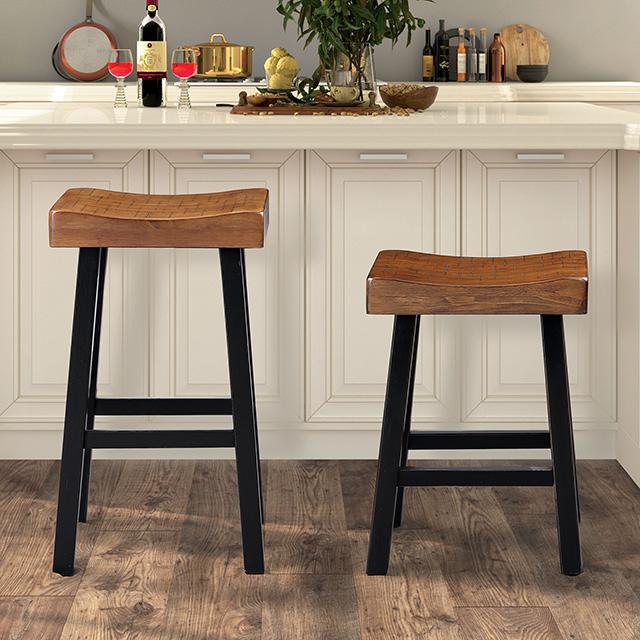 Biasca 29" Stool (2/CTN) White, Brown, & Black - Furniture Home Store (Hanford, CA)