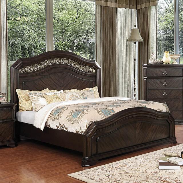 Calliope Bed Walnut & Oak - Furniture Home Store (Hanford, CA)