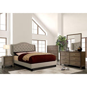 Carly Cal.King, E.King, Full, & Queen Bed Grey & Brown - Furniture Home Store (Hanford, CA)