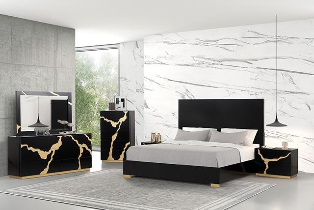 Goldsberg E.King & Queen Bed Grey & Pink