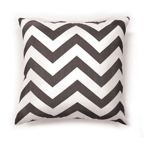 ZOE 22" X 22" Pillow, Gray Chevron (2/CTN) - Furniture Home Store (Hanford, CA)