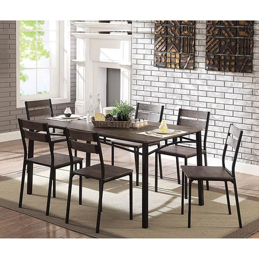 Westport Antique Brown/Black 7 Pc. Dining Table Set - Furniture Home Store (Hanford, CA)