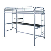 Opal Iii Black & Silver Twin Loft Bed - Furniture Home Store (Hanford, CA)