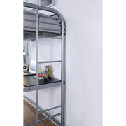 Opal Iii Black & Silver Twin Loft Bed - Furniture Home Store (Hanford, CA)