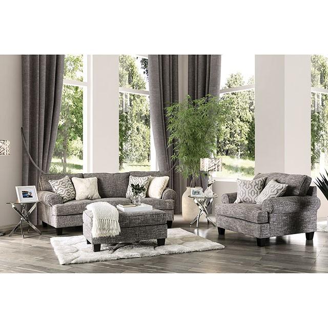Pierpont Gray Ottoman - Furniture Home Store (Hanford, CA)