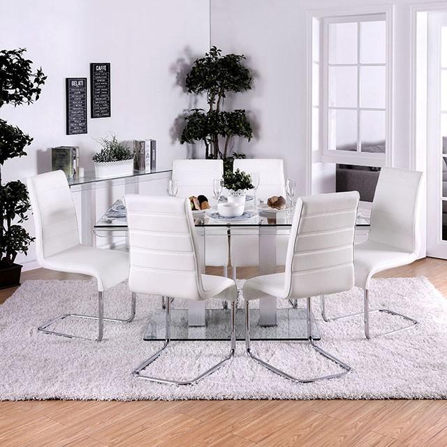 Richfield I Silver/Chrome Dining Table - Furniture Home Store (Hanford, CA)
