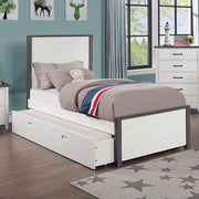 PRIAM Full & Twin Bed, White/Gray, Pink, Chrome, & Yellow - Furniture Home Store (Hanford, CA)