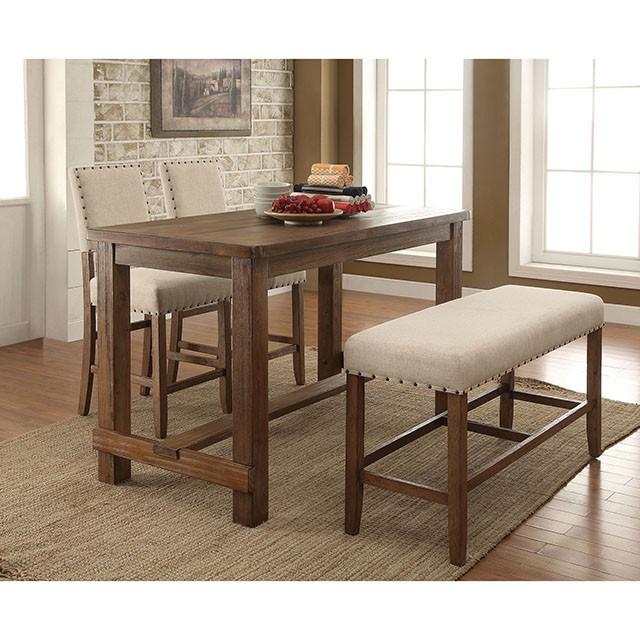 SANIA Rustic Oak Counter Ht. Chair (2/CTN) - Furniture Home Store (Hanford, CA)