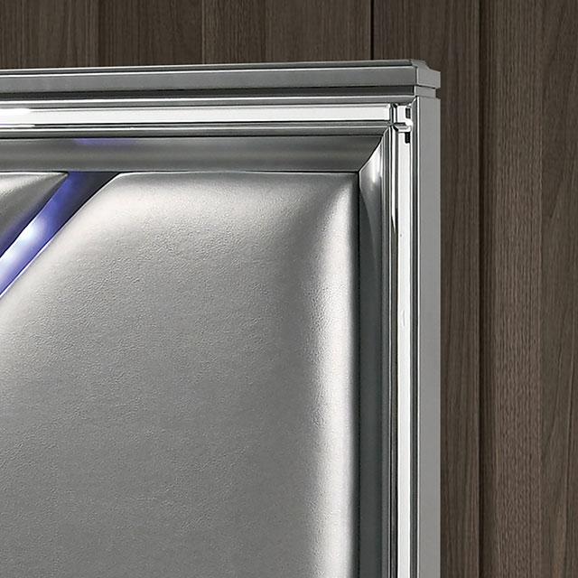 Emmeline Bed Silver & White - Furniture Home Store (Hanford, CA)