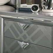 Emmeline Bed Silver & White - Furniture Home Store (Hanford, CA)