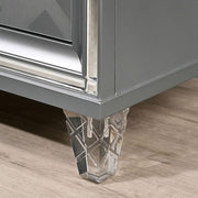 Emmeline Bed Silver & White - Furniture Home Store (Hanford, CA)