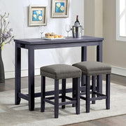 Caerleon 3 & 4 Piece Counter Ht. Set Gray & Blue - Furniture Home Store (Hanford, CA)