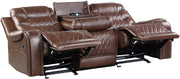 Putnam Power Double Reclining Sofa with Drop-Down in Brown 9405BR-3PW - Furniture Home Store (Hanford, CA)