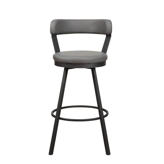 5566-29GY - Swivel Pub Height Chair, Gray - Furniture Home Store (Hanford, CA)
