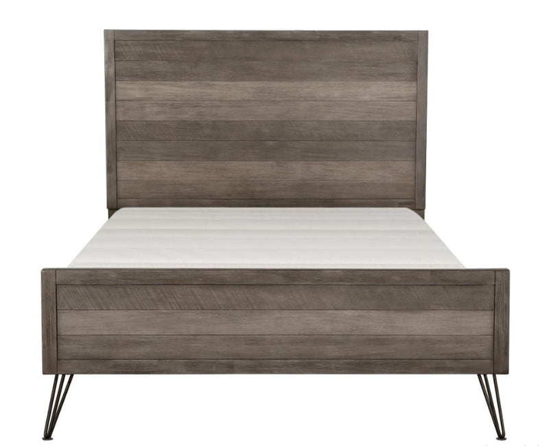 Urbanite Queen Panel Bed in Tri-tone Gray 1604-1 - Furniture Home Store (Hanford, CA)