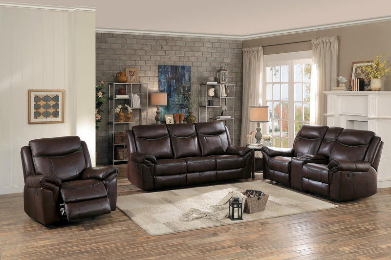 Aram Glider Reclining Chair in Brown 8206BRW-1 - Furniture Home Store (Hanford, CA)
