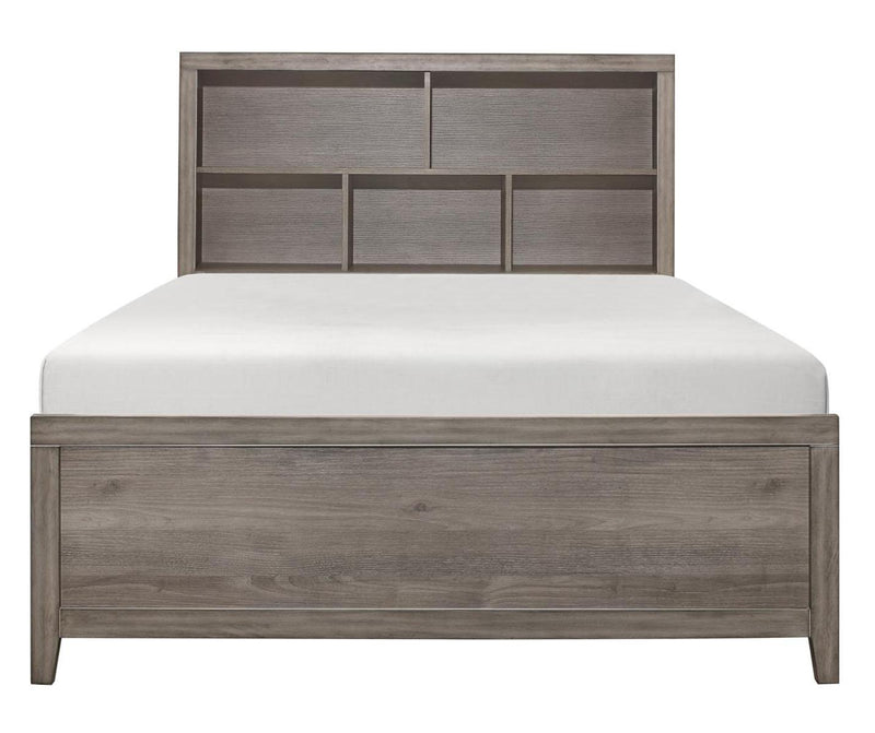 Woodrow Queen Platform Bed in Gray 2042NB-1 - Furniture Home Store (Hanford, CA)