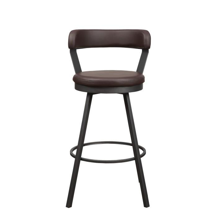 5566-29BR - Swivel Pub Height Chair, Brown - Furniture Home Store (Hanford, CA)