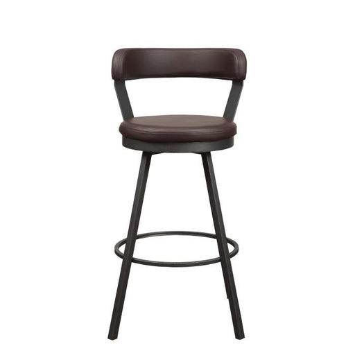 5566-29BR - Swivel Pub Height Chair, Brown - Furniture Home Store (Hanford, CA)