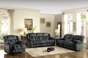 Laurelton Double Reclining Sofa in Charcoal 9636CC-3 - Furniture Home Store (Hanford, CA)