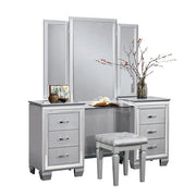 Allura Vanity Dresser with Mirror in Silver 1916-15 - Furniture Home Store (Hanford, CA)