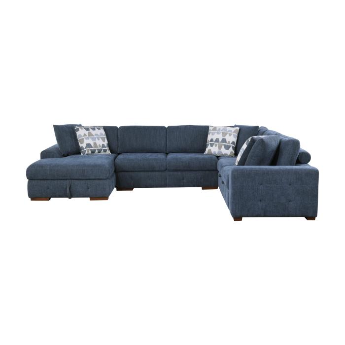 9624BU42RLC - (4)4-Piece Sectional with Left Chaise - Furniture Home Store (Hanford, CA)