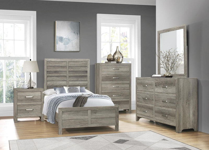 Mandan 5 Drawer Chest in Weathered Gray 1910GY-9 - Furniture Home Store (Hanford, CA)