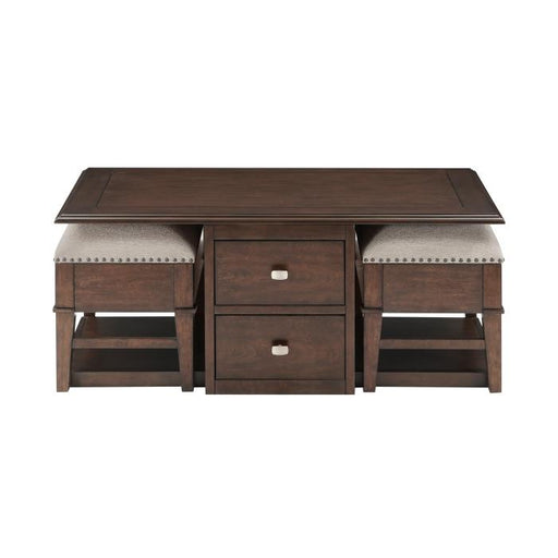3500-30 - Cocktail Table with two Benches - Furniture Home Store (Hanford, CA)