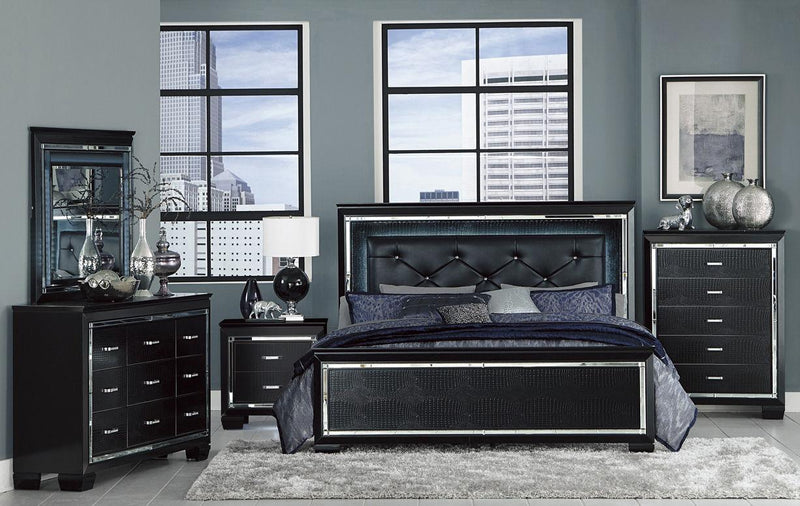 Allura Full Panel Bed in Black 1916FBK-1 - Furniture Home Store (Hanford, CA)