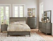 Cotterill Queen Upholstered Sleigh Bed in Gray 1730GY-1 - Furniture Home Store (Hanford, CA)