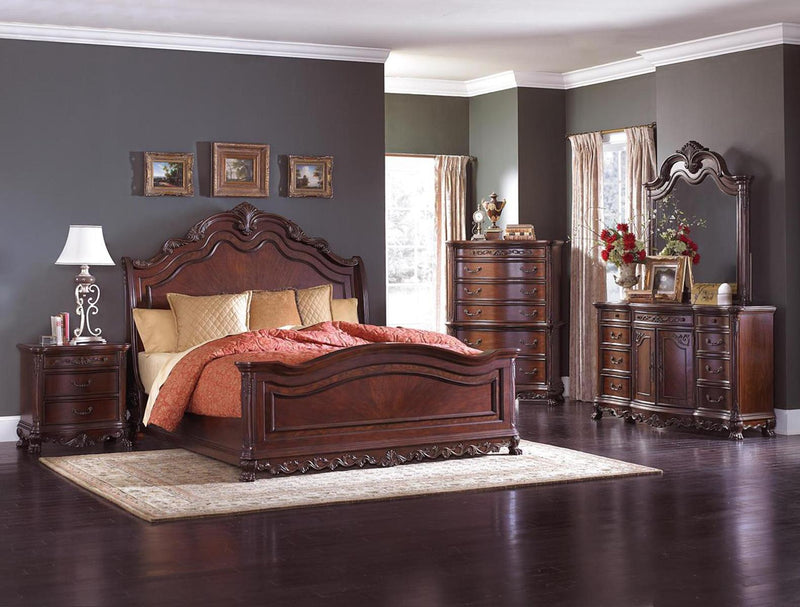Deryn Park Queen Sleigh Bed in Cherry 2243SL-1 - Furniture Home Store (Hanford, CA)