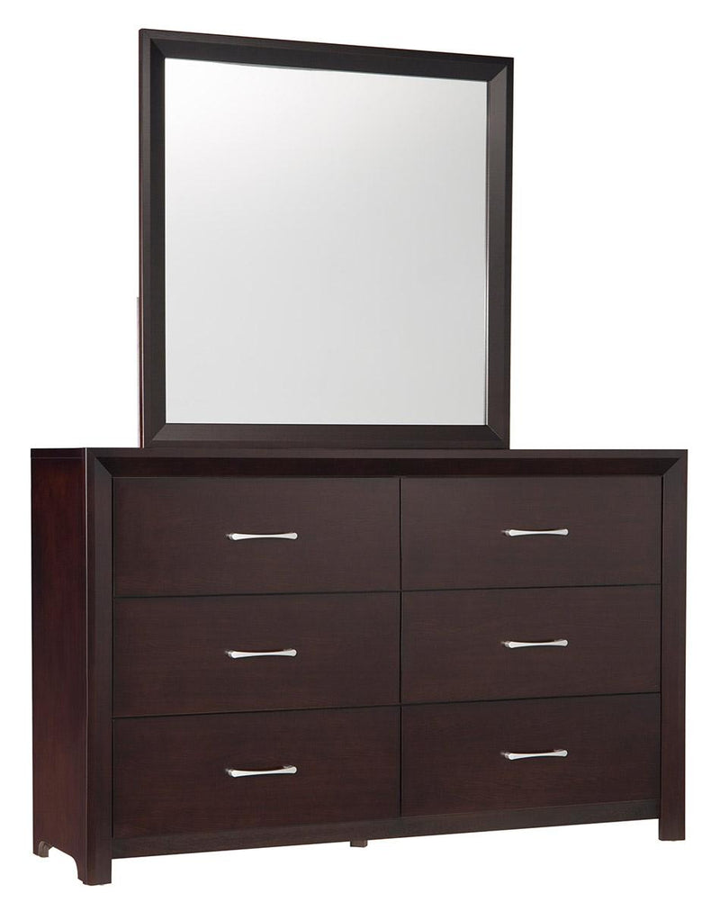 Edina Mirror in Espresso-Hinted Cherry 2145-6 - Furniture Home Store (Hanford, CA)