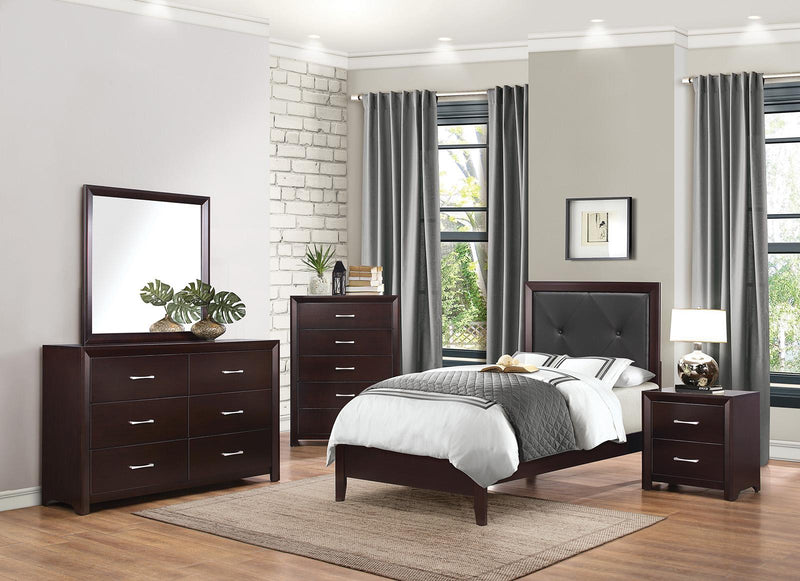 Edina 6 Drawer Dresser in Espresso-Hinted Cherry 2145-5 - Furniture Home Store (Hanford, CA)