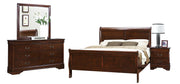 Mayville Queen Sleigh Bed in Brown Cherry 2147-1 - Furniture Home Store (Hanford, CA)