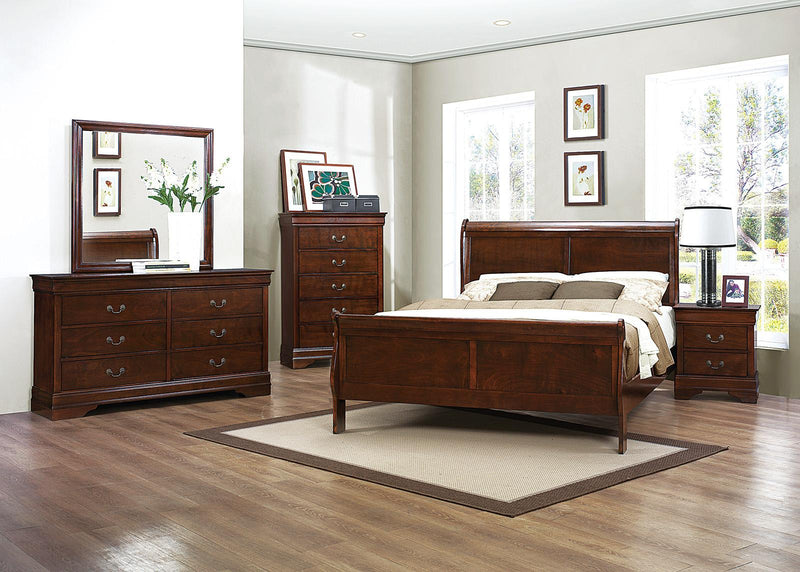 Mayville 2 Drawer Nightstand in Brown Cherry 2147-4 - Furniture Home Store (Hanford, CA)
