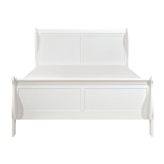 Mayville Queen Sleigh Bed in White 2147W-1 - Furniture Home Store (Hanford, CA)