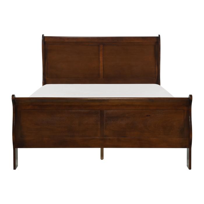 Mayville Queen Sleigh Bed in Brown Cherry 2147-1 - Furniture Home Store (Hanford, CA)