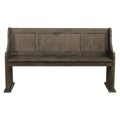 Toulon Bench with Curved Arms in Dark Pewter 5438-14A - Furniture Home Store (Hanford, CA)