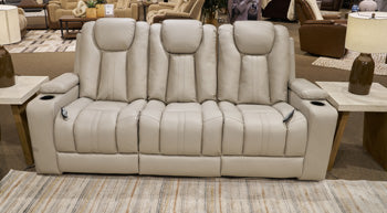 Elevate Edges Reclining Sofa with Drop Down Table - Furniture Home Store (Hanford, CA)