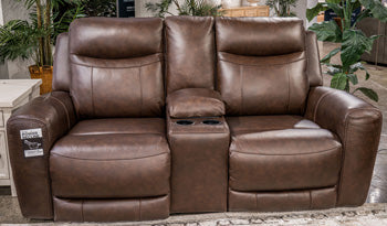 Gravier Power Reclining Loveseat with Console - Furniture Home Store (Hanford, CA)
