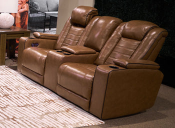 Gruaro Power Reclining Loveseat with Console - Furniture Home Store (Hanford, CA)