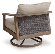 Harmony Headlands Outdoor Swivel Lounge with Cushion - Furniture Home Store (Hanford, CA)