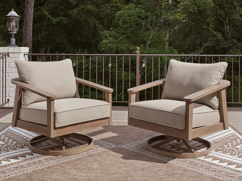 Harmony Headlands Outdoor Swivel Lounge with Cushion - Furniture Home Store (Hanford, CA)